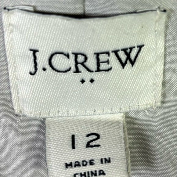 J Crew Italian Stadium Cloth Wool Blend  Coat Size 12 Color Heather Dusk - Picture 12 of 16